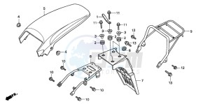 CRM50R drawing REAR FENDER