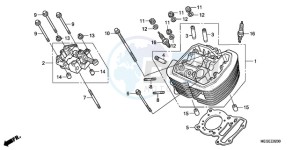 VT750CA9 Europe Direct - (ED / MK) drawing FRONT CYLINDER HEAD