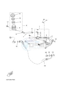 MT125 MT-125 (5D7C 5D7C 5D7C 5D7C) drawing REAR MASTER CYLINDER