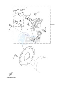 YP250R X-MAX 250 (2DL5 2DL5 2DL5 2DL5) drawing REAR BRAKE CALIPER