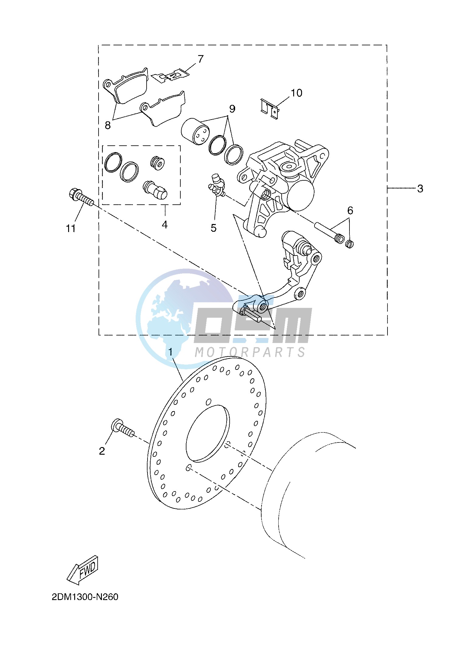 REAR BRAKE CALIPER