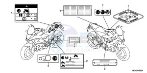 VFR800XD CrossRunner - VFR800X UK - (E) drawing CAUTION LABEL