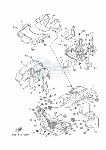 YFM700FWBD YFM70KP (B5KC) drawing FRONT FENDER