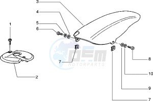 Typhoon 125 X drawing Front and rear mudguard