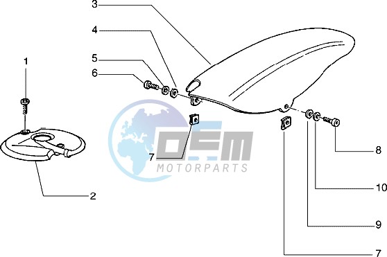 Front and rear mudguard