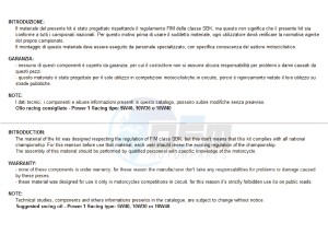 RSV4 Kit Engine SBK R 2012-2014 1000 drawing Warnings