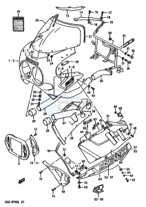 GSX-R750 (J-K-L) drawing COWLING (MODEL K 7JJ)