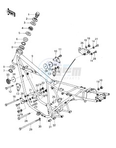 KZ 400 C (C1) drawing FRAME_FRAME FITTINGS