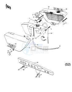 S2 A [MACH II] (-A) 350 [MACH II] drawing SIDE COVERS_OIL TANK_CHAIN COVER -- S2- -