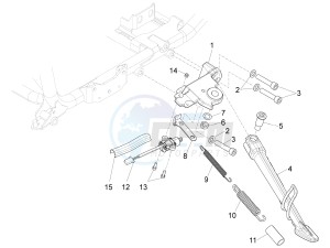 California 1400 Custom ABS 1380 drawing Central stand