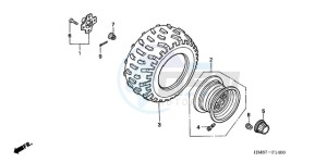 TRX250TM9 Australia - (U) drawing REAR WHEEL