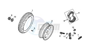 JET 4 50cc drawing REAR WHEEL / CENTRAL STAND