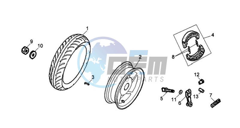 REAR WHEEL / CENTRAL STAND