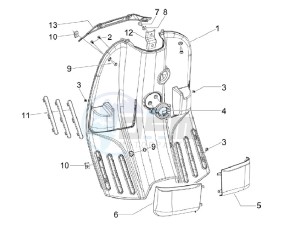 S 125 4T ie E3 Vietnam drawing Front glovebox - Knee-guard panel