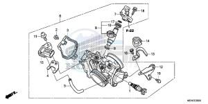 CRF450RD CRF450R Europe Direct - (ED) drawing THROTTLE BODY