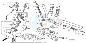 CB600FA39 France - (F / ABS CMF ST) drawing HANDLE PIPE/TOP BRIDGE