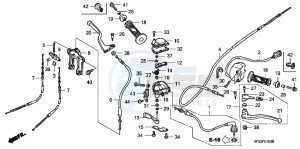 TRX90XC TRX90 ED drawing HANDLE LEVER/ SWITCH/ CABLE