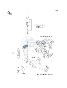 KRF 750 F [TERYX 750 4X4 NRA OUTDOORS] (F8F) C8F drawing BRAKE PEDAL_TORQUE LINK