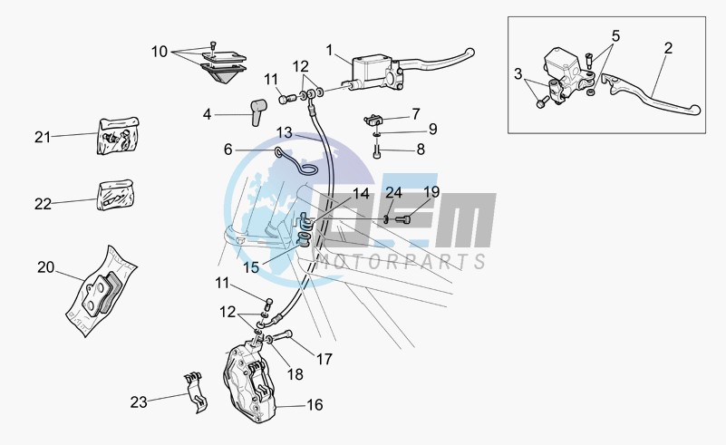 Rh front brake system