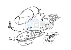 FIDDLE II 125 drawing BUDDYSEAT - REAR LUGGAGE FRAME