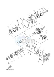 YXE700ES YXE70WPSH WOLVERINE R-SPEC EPS SE (BN56) drawing MIDDLE DRIVE GEAR