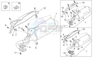 Scarabeo 50 2t (eng. Minarelli) drawing Exhaust pipe