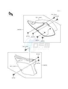 KX 125 J [KX125] (J2) [KX125] drawing SIDE COVER