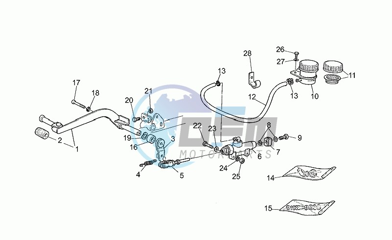 Rear master cylinder