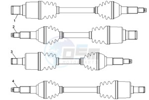 QUADRAIDER 600 drawing REAR AXLE