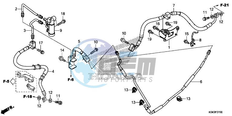 REAR BRAKE PIPE ( NSS300)