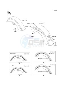 VN 1500 N [VULCAN 1500 CLASSIC FI] (N1-N3) [VULCAN 1500 CLASSIC FI] drawing FENDERS -- VN1500-N3- -