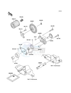 KX250F KX250ZEF EU drawing Oil Pump