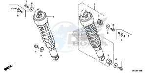 CB1100CAH UK - (E) drawing REAR CUSHION (CB1100CA/ CAD/ TA/ TAD)