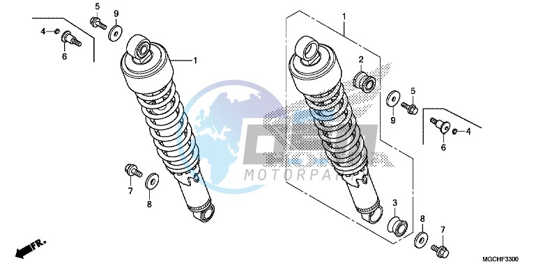 REAR CUSHION (CB1100CA/ CAD/ TA/ TAD)