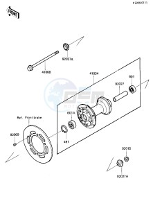 KX 80 E [KX80] (E2-E3) [KX80] drawing FRONT HUB -- 84 KX80-E2- -