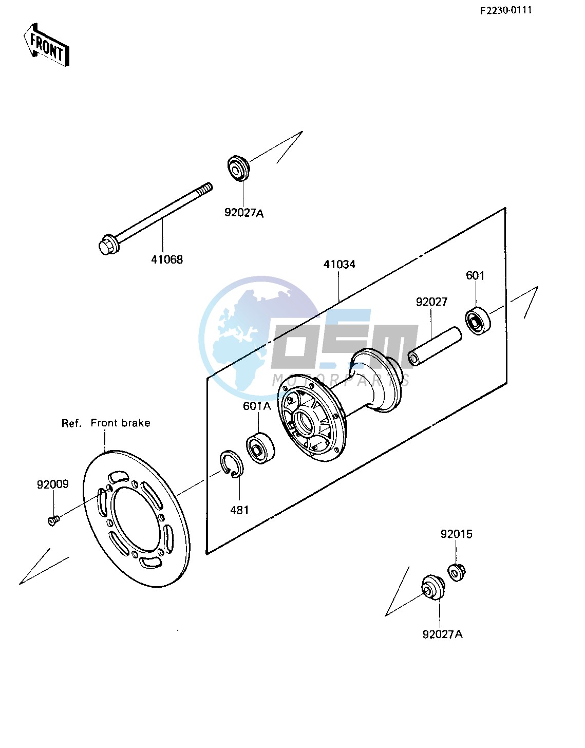 FRONT HUB -- 84 KX80-E2- -