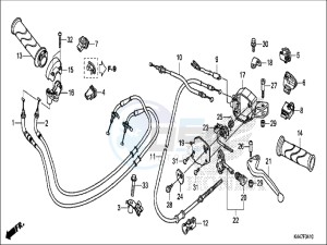 NSC110MPDH UK - (E) drawing HANDLE LEVER/SWITCH/CABLE