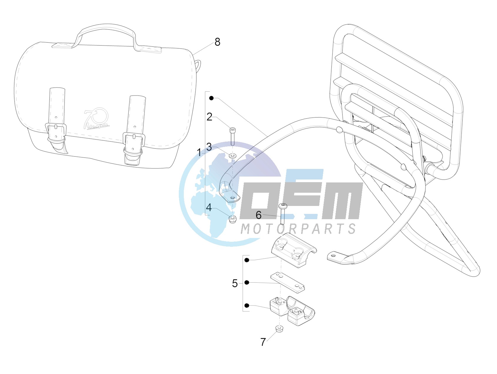 Rear luggage rack