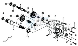 MIO 100 L6 drawing MISSION CASE - DRIVE SHAFT