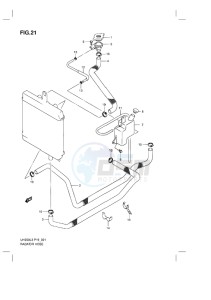 UH200G BURGMAN EU drawing RADIATOR HOSE