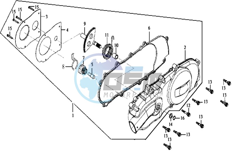 CRANKCASE COVER LEFT