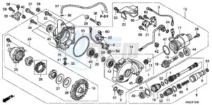 TRX500FAD TRX500FA Europe Direct - (ED) drawing FRONT FINAL GEAR