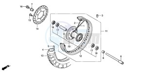 VT750C drawing FRONT WHEEL