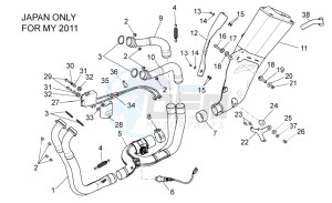 RSV 4 1000 APRC Factory Std SE drawing Exhaust pipe II