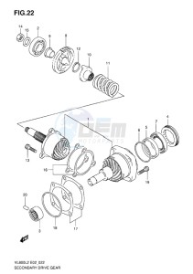 VL800 INTRUDER EU drawing SECONDARY DRIVE GEAR