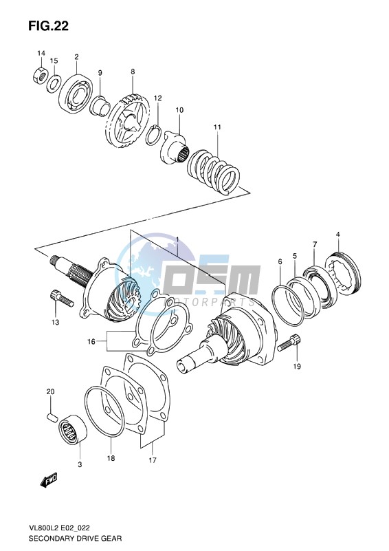 SECONDARY DRIVE GEAR