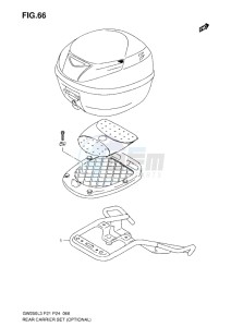 Inazuma GW250 drawing REAR CARRIER SET (OPTIONAL)