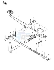 KLT 250 A [KLT250] (A1) [KLT250] drawing BRAKE PEDAL -- 82 A1- -