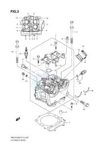 RM-Z 450 drawing CYLINDER HEAD (K8-L1)