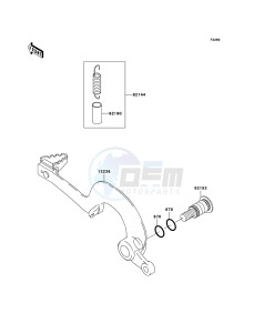 KX125 KX125-M3 EU drawing Brake Pedal